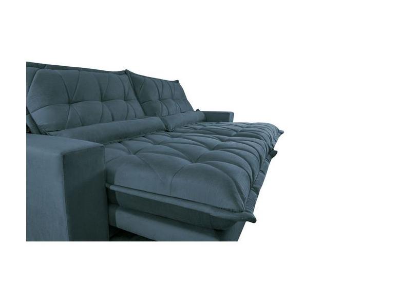 Sofá 3 lugares Retrátil Reclinável Suede Soft Cama InBox