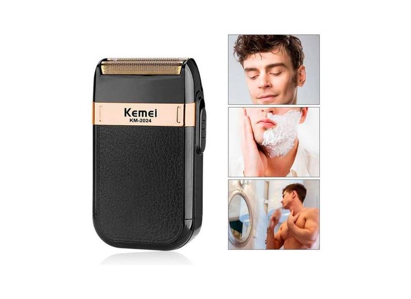 Barbeador Aparador De Barba Pelos Kemei Corte Rente Sem Fio Barbeador aparador de barba pelos kemei corte rente sem fio