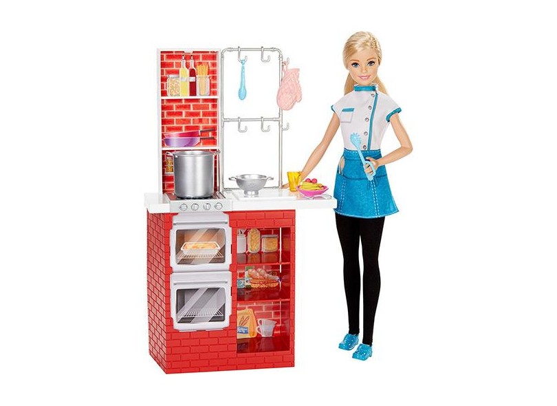 Boneca Barbie Quero Ser Chef de Massas Mattel
