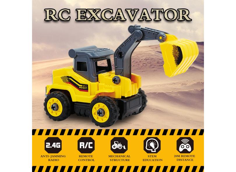 Carro Digger rc Escavadeira 2.4Ghz Constru o Toy Ve culo