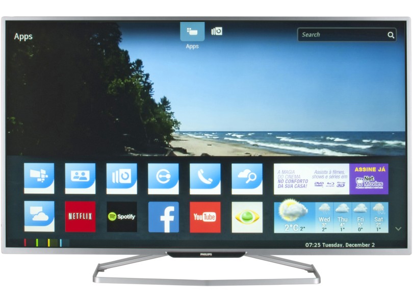 TV LED 42" Smart TV Philips Série 6000 3D Full HD 3 HDMI 42PFG6809
