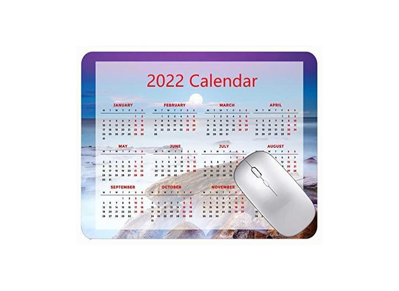 Mouse pad para jogos com design especial 2022, mouse pad de borracha com pedras do mar, lua e mar