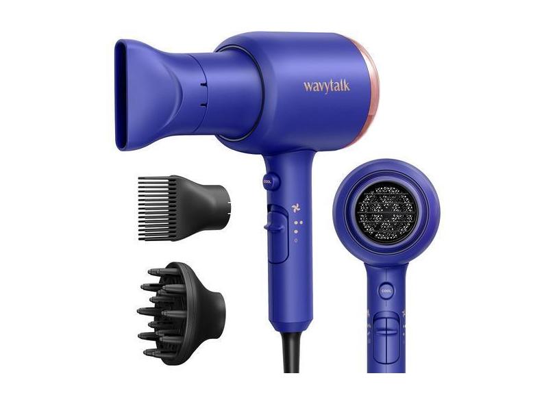 Secador De Cabelo Wavytalk Professional 1875W Com Acessórios Azuis