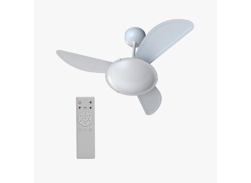 Ventilador De Teto Ventisol Sunny Inverter Com Controle Branco Bivolt