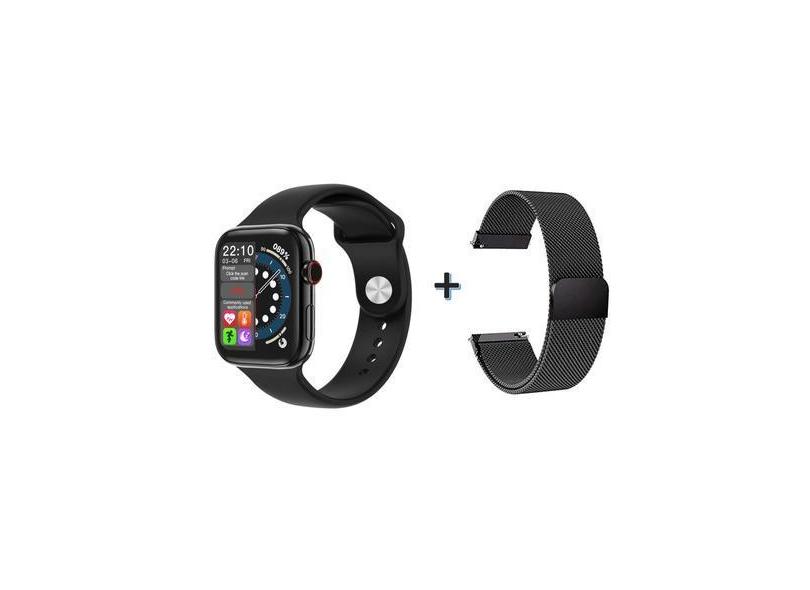 Relógio Smartwatch Preto Compatível iPhone Android Samsung NF - Laves