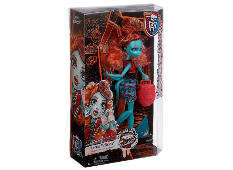 Boneca Monster High Lorna McNessie Intercâmbio Monstruoso Mattel