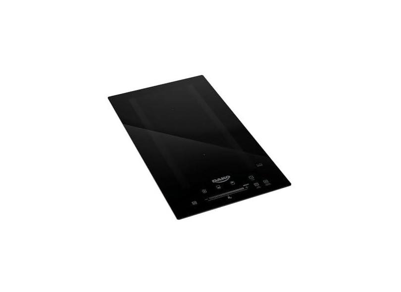 Cooktop de Indução Dako 2 Bocas Preto com Zona Flexível 220v