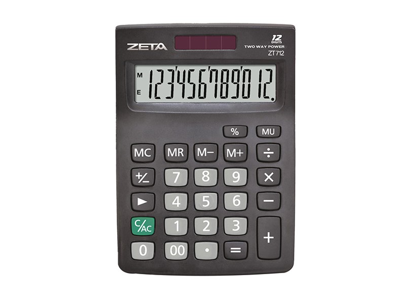 Calculadora De Mesa Zeta Básica ZT-712