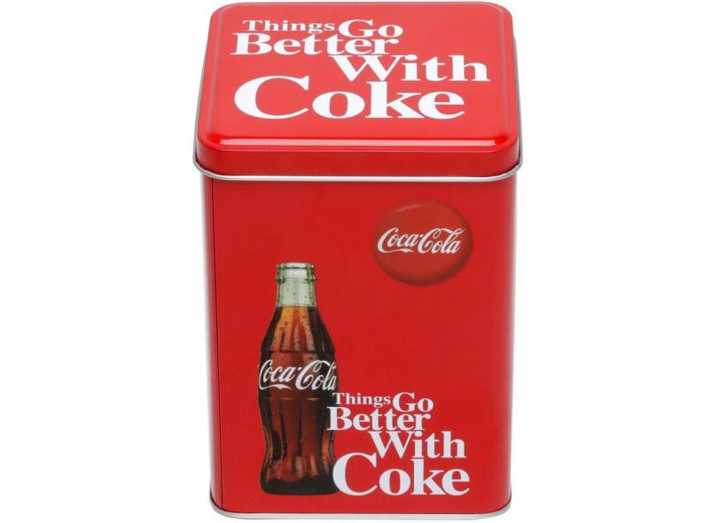 Lata Decorativa Coca-Cola Quadrada 16Cm Coke Urban em Promoção é