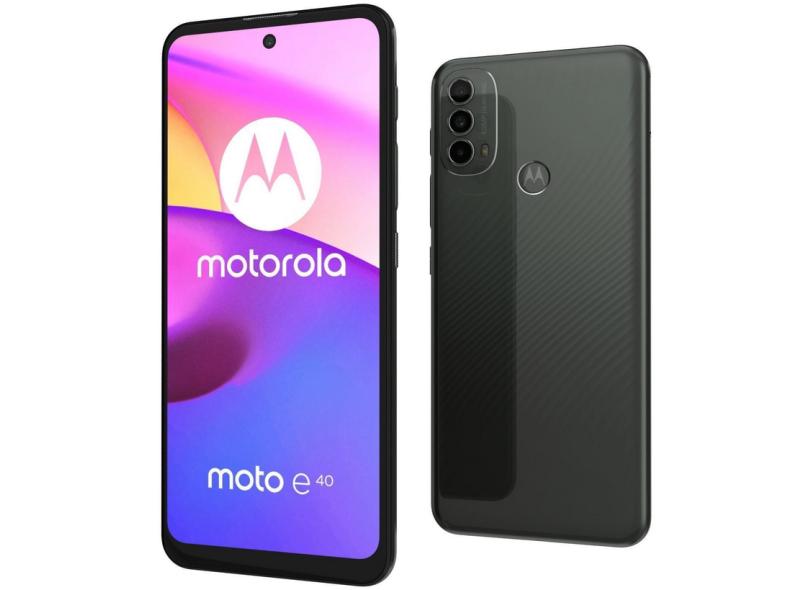 Smartphone Motorola Moto E40 64GB 4GB RAM Tela 6,5” Gr