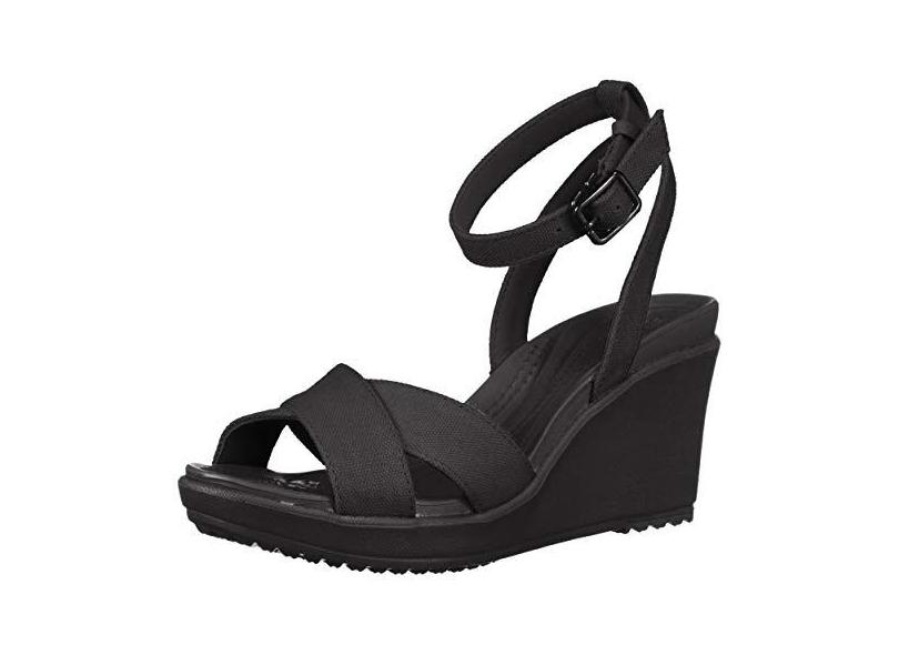 Crocs women's leigh ii adjustable ankle deals strap wedge comfort sandal