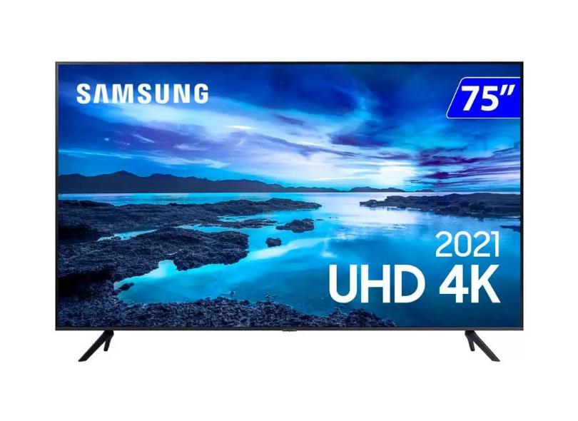 Smart TV TV LED 75 " Samsung 4K HDR UN75AU7700GXZD 3 HDMI