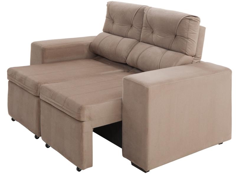 Conjunto 2 e 3 lugares Retrátil Reclinável Suede Phormatta Evolution Somopar