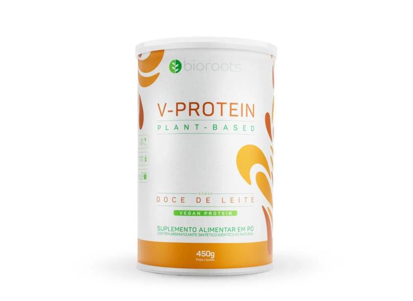 Proteína V-Protein Plant Based  Doce De Leite 450G Bioroots