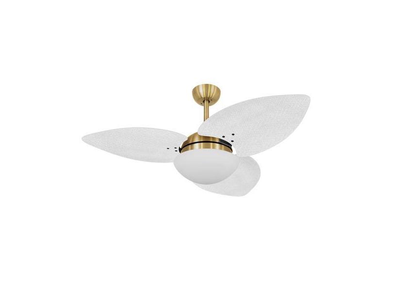 Ventilador De Teto Volare Dourado Dunamis Palmae Branco 220V