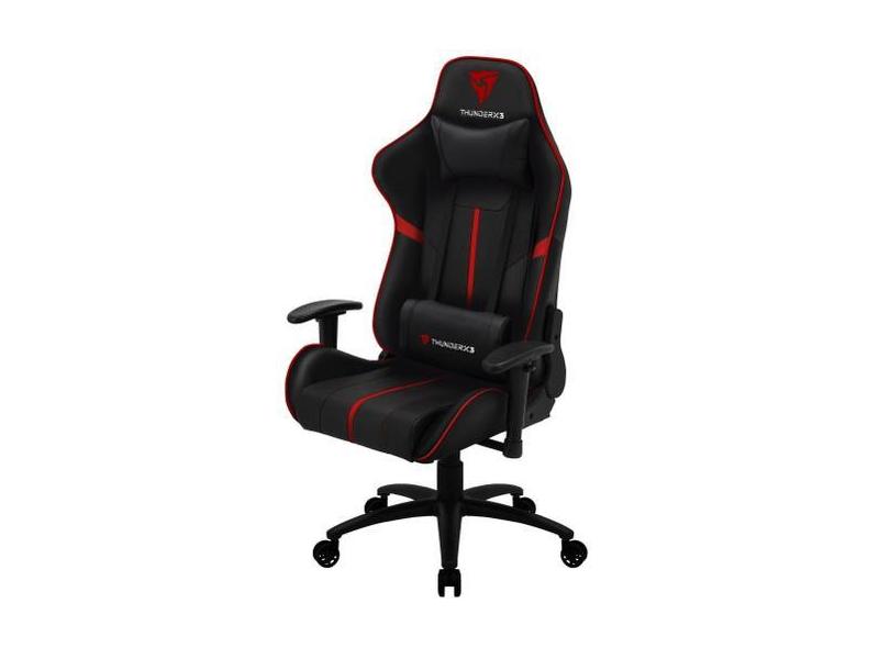 Cadeira Gamer Office Giratória Com Elevação A Gás Bc3 Preto Vermelho