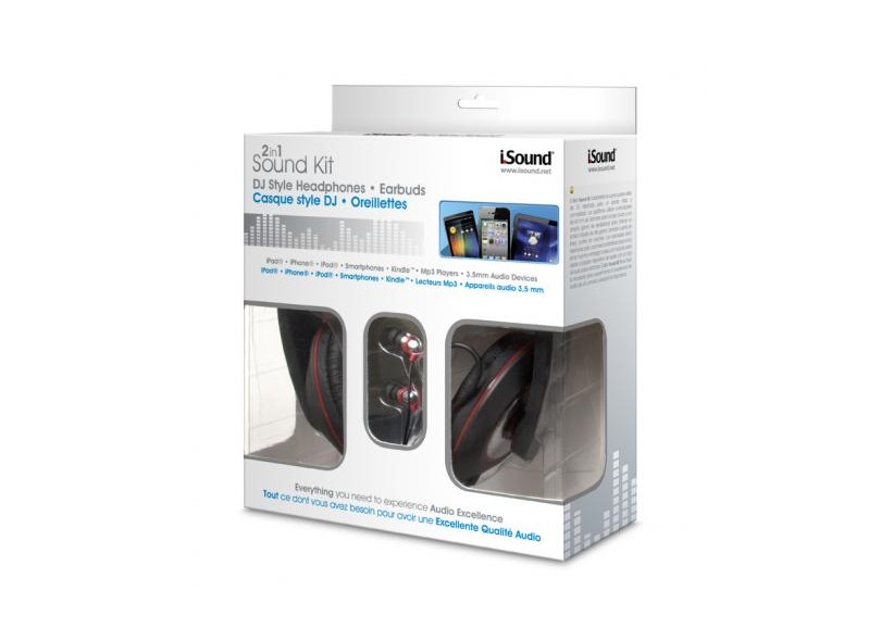 Headphone Controle de Volume Isound 2 in 1 Sound Kit
