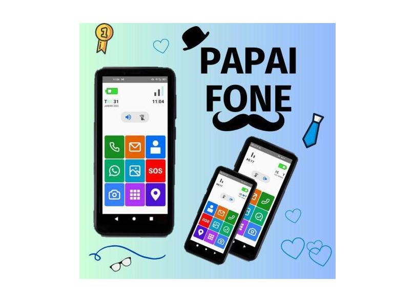 Smartphone papaifone 32gb botão sos redes sociais zap zap - MULTILASER