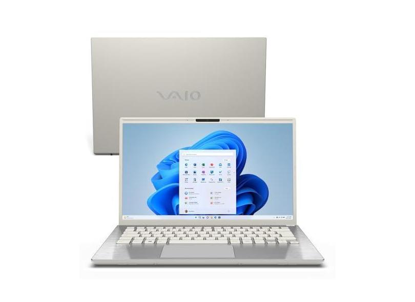 Notebook VAIO F14 12ª gen Intel Core i7 Windows 11 Home 16GB 512GB SSD, 14” Full HD Antirreflexo, Warm White, Desbloqueio Facial e Digital, Teclado Retroiluminado – B0911W