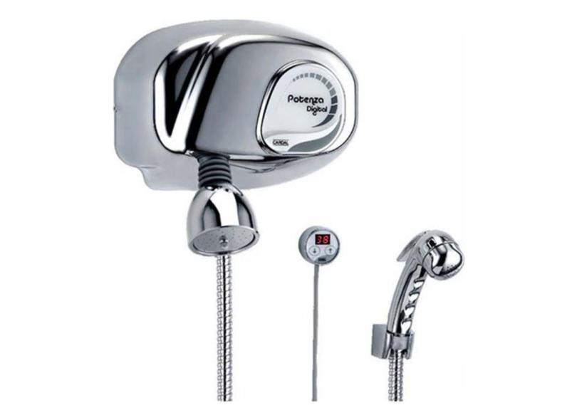Chuveiro Prata Com Pressurizador Cardal Potenza 7800W 220V