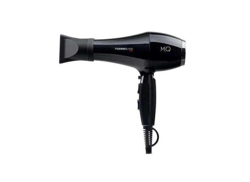 Secador De Cabelo Turbo Black Ion Profissional 2500W Potente Mq Hair