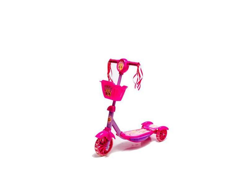 Patinete 3 Rodas Divertido Criança Belinda Rosa - Dm Toys