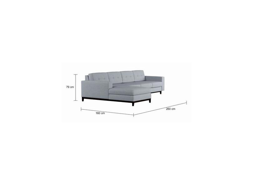 Sofá Chaise 4 lugares Suede Live 260 Mobly