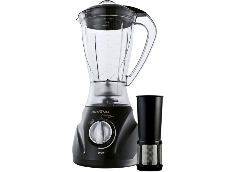 Liquidificador Diamante Black Filter Britânia 1.5 l 4 Velocidades 600 W