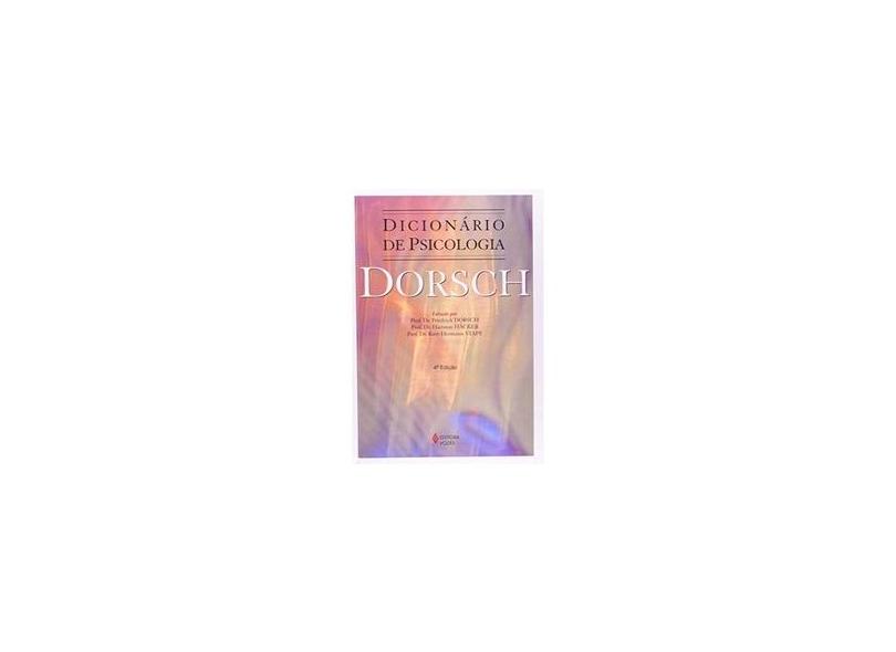 Dicionario de Psicologia Dorsch - Dorsch, Friedrich - 9788532622730