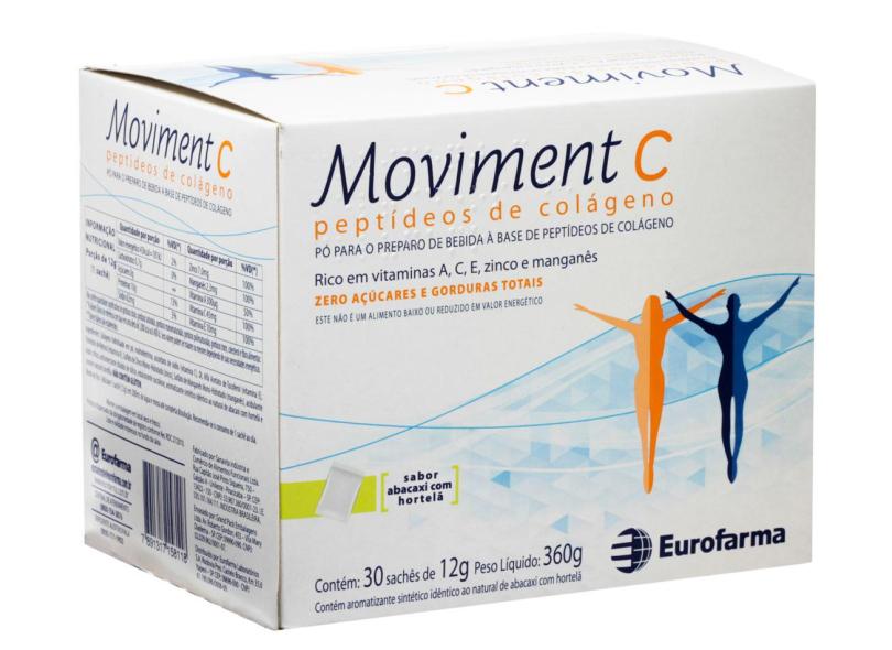Moviment C 360g Sabor Abacaxi com 30 sachês de 12g Eurofarma 30 Sachês ...