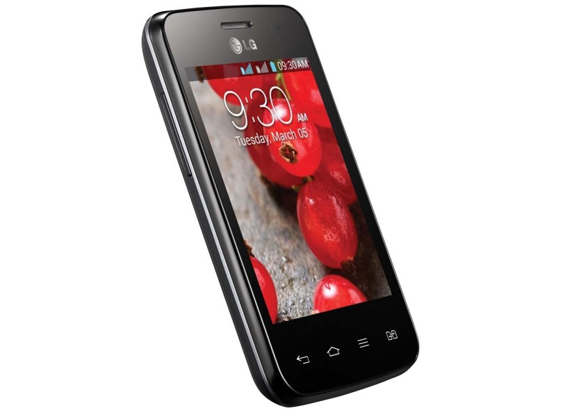 Smartphone LG Optimus L3 II Dual E435 Câmera 3,0 MP 2 Chips 4GB Android 4.1 (Jelly Bean) Wi-Fi 3G