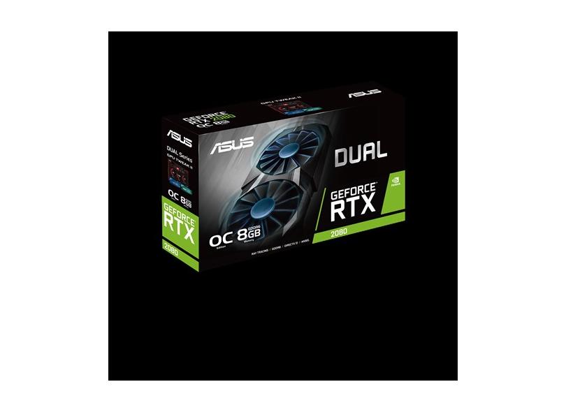 Placa de Video NVIDIA GeForce RTX 2080 8 GB GDDR6 256 Bits Asus DUAL-RTX2080-O8G