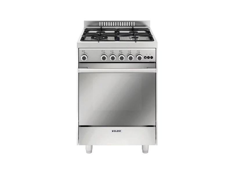 Fogão glem matrix a gás com grill elétrico em inox 70 litros 60cm 220v