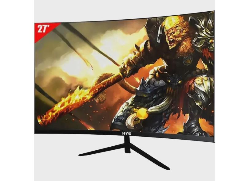 Monitor Curvo LED 27 Hye Hy27View165 HD 165Hz 1ms dp hdmi - Preto