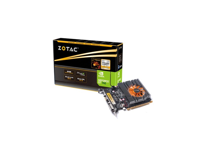 Placa de Video NVIDIA GeForce T 740 2 GB DDR3 128 Bits Zotac ZT-71004-10L