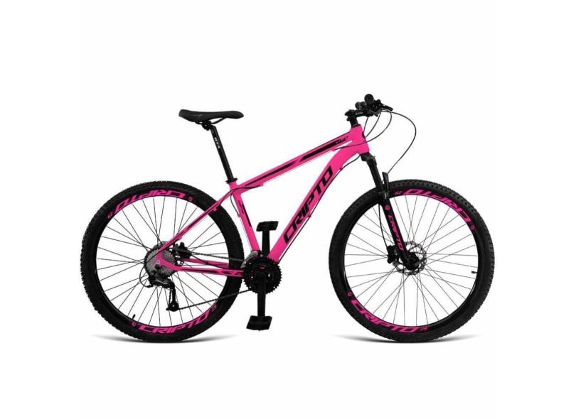 Bicicleta Aro 29 Cripto 21 Marchas Freios Disco C- Suspensão - Rosa-preto - 17&quot; Rosa-preto