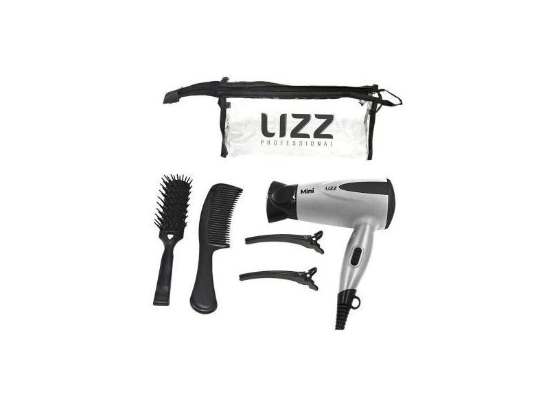 Secador De Cabelo Lizz Professional Classic Mini - Prata Para Viagem D