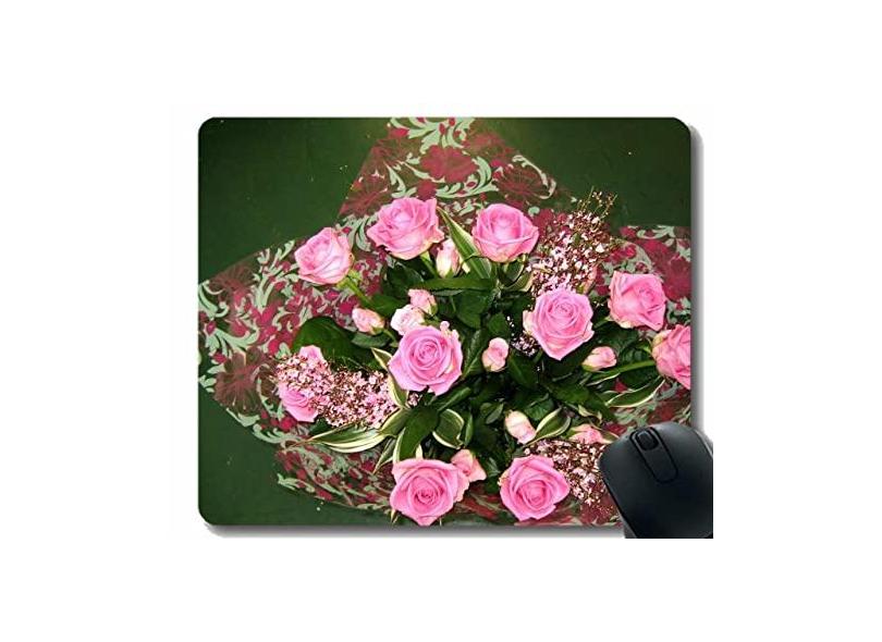 Mouse pad personalizado para jogos, mouse pad de borracha com design de flores de rosas