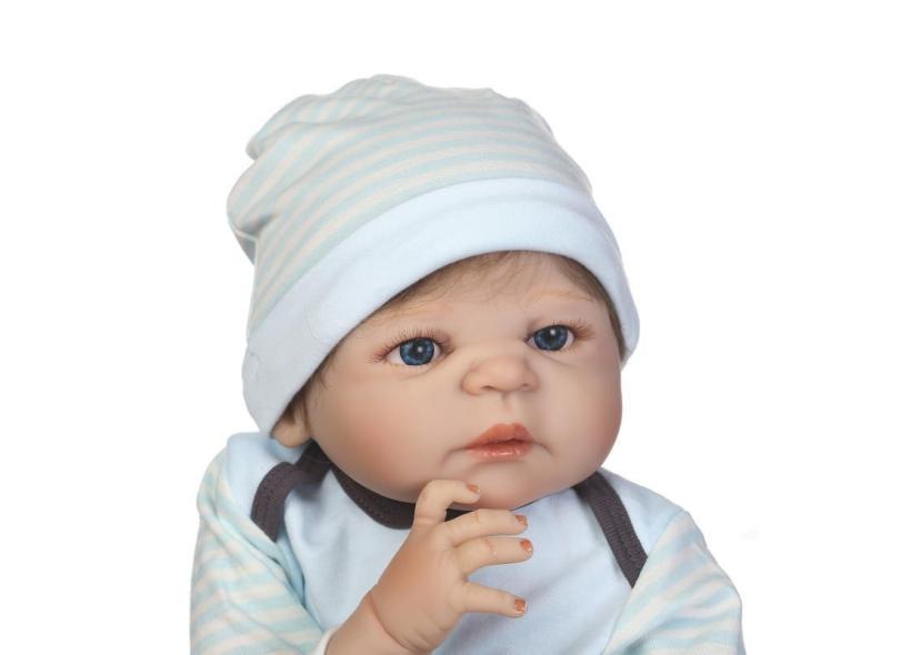 Bebe Reborn Menino 100% Silicone 57 Cm - NPK Doll em Promoção é no