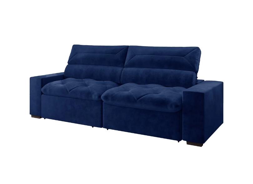Sofá Reclinável Retrátil Suede Genebra H04 250cm Mpozenato