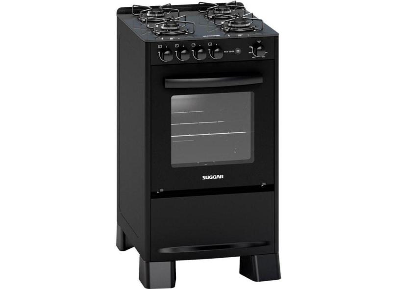 Fogão De Piso Neo Cook Mesa De Vidro 4 Queimadores Suggar Bivolt