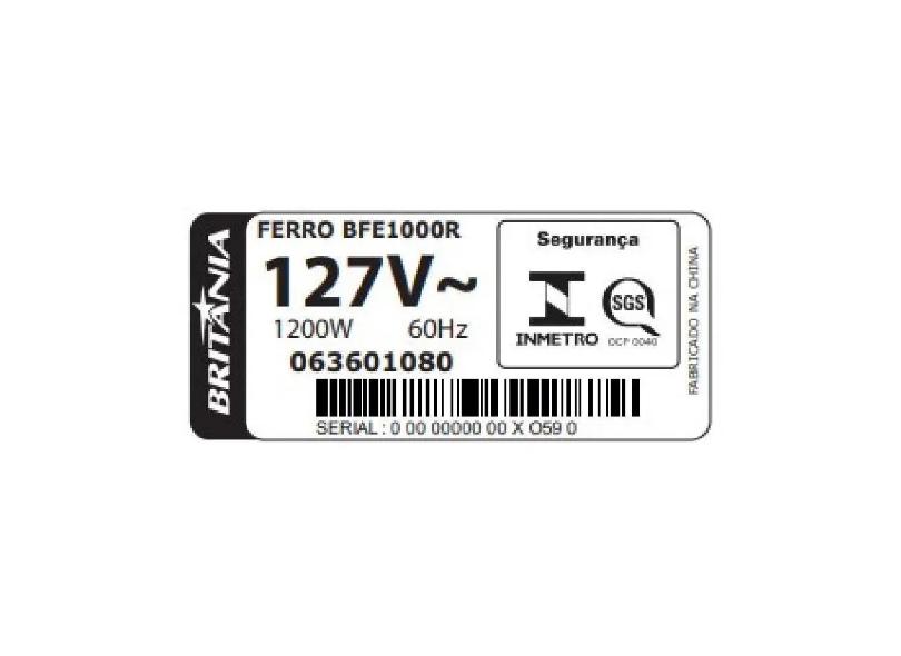 Ferro de Passar Roupas A Vapor Britânia BFE1000R