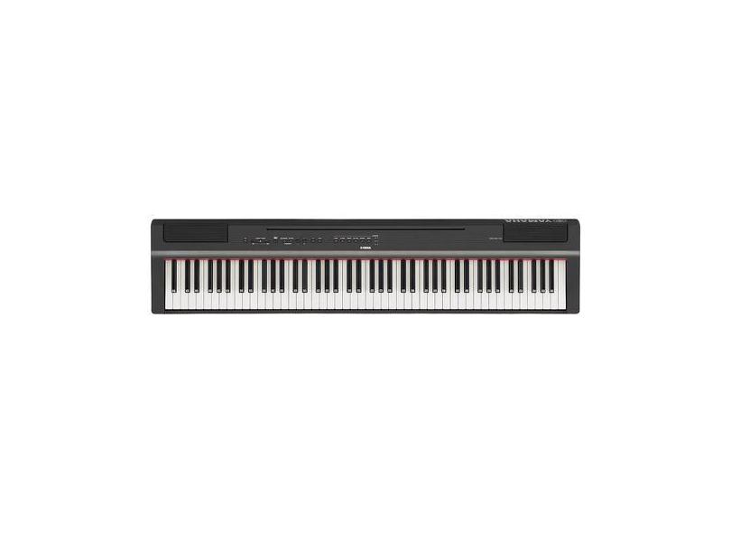 Piano Digital P 125A B Preto 88 Teclas Sensitivas Com Fonte E Pedal Ya