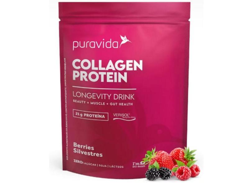 COLLAGEN PROTEIN BERRIES SILVESTRES + 2,5 G VERISOL + 21 G PROTEINA (450G) PURAVIDA 