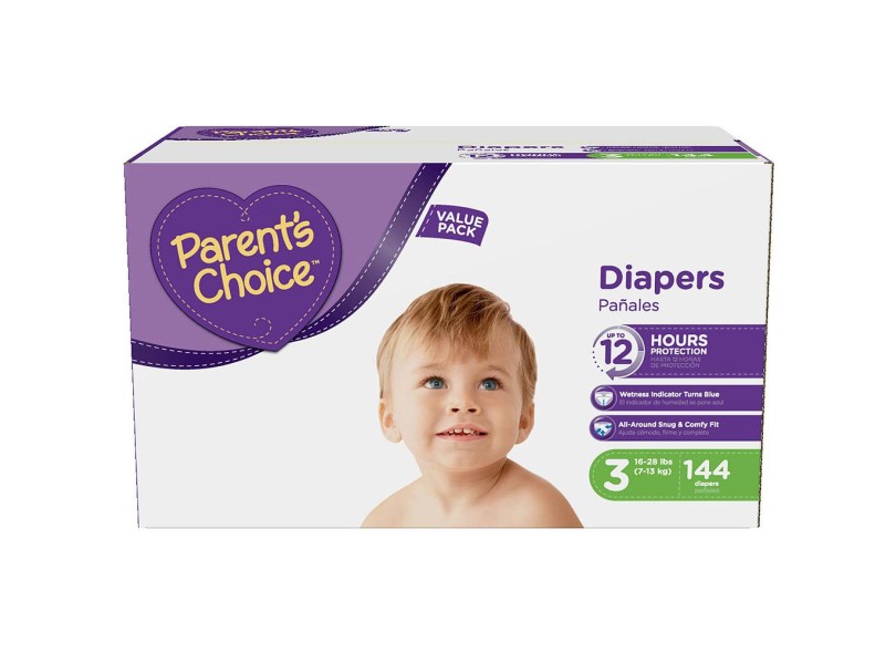 Fralda Parent's Choice Diapers M 144 Und 7 - 13kg