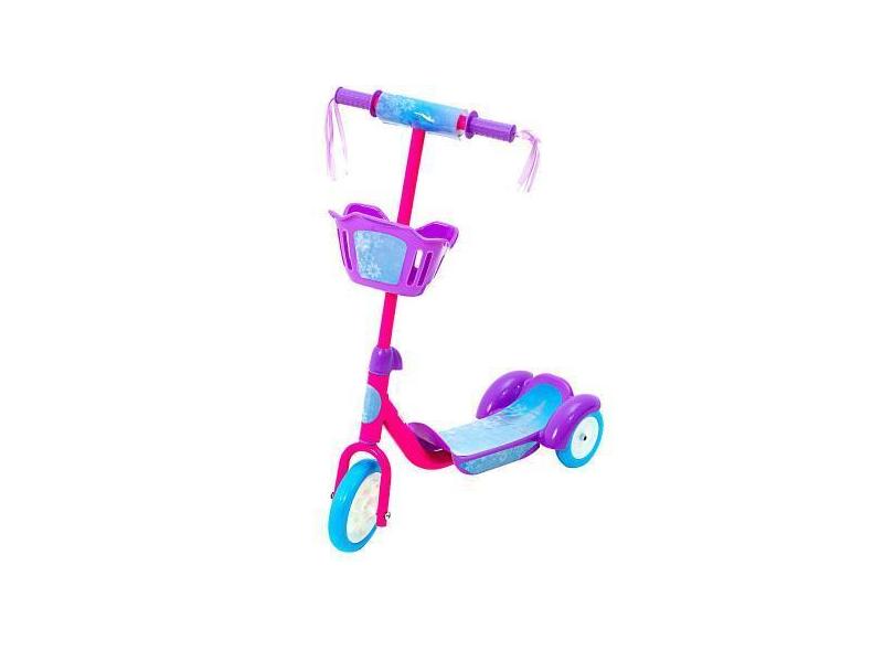 Patinete Infantil Com Cestinha Rosa E Roxo De 3 Rodas Bbr To - Bbr Toy