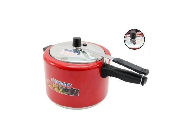 Panela De Pressão Alumínio Vermelho 4,5L - Segura E Certificada - Gren