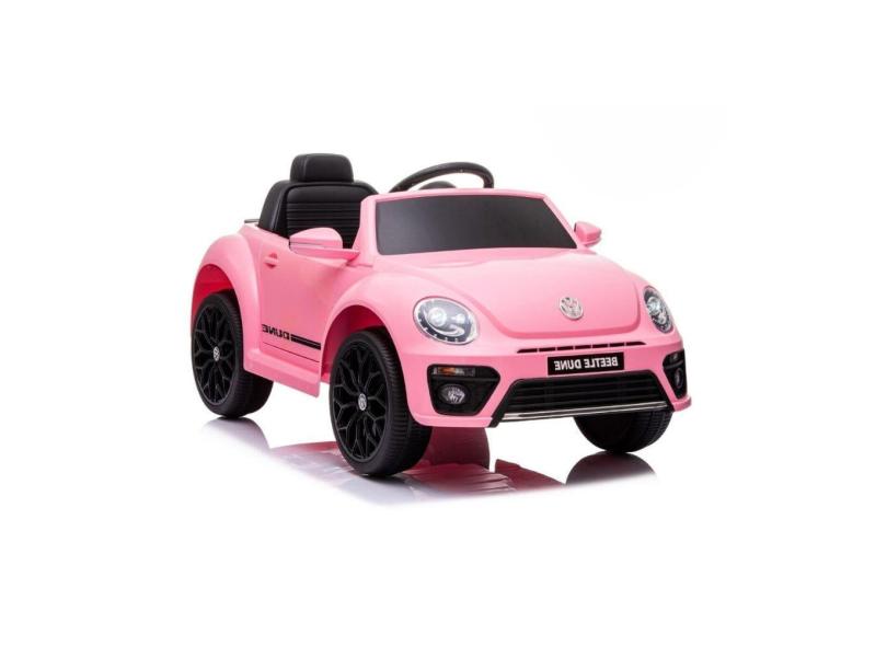 Mini Carro Eletrico Volkswagen Beetle Dune 6V Rosa - Importway