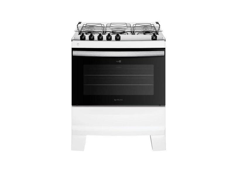 Fogão de Piso Atlas 5 Bocas Agile Up  Mesa em Inox, Branco, Bivolt, Bi