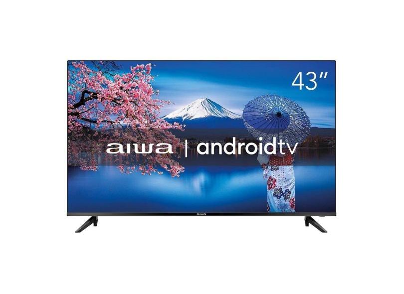 Smart TV dled 43 Aiwa AWSTV43BL02A Full hd, Wi-Fi, 2 usb, 2 hdmi, Borda Ultrafina, 60Hz